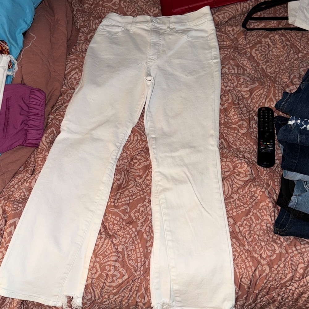 Express White Ankle & Cropped Jeans